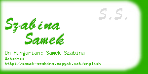 szabina samek business card